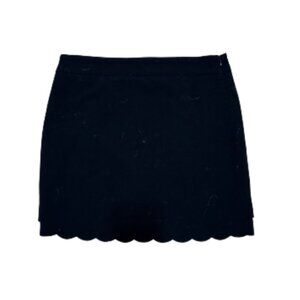 Loft Black Skirt with Scalloped Hem Size 12
